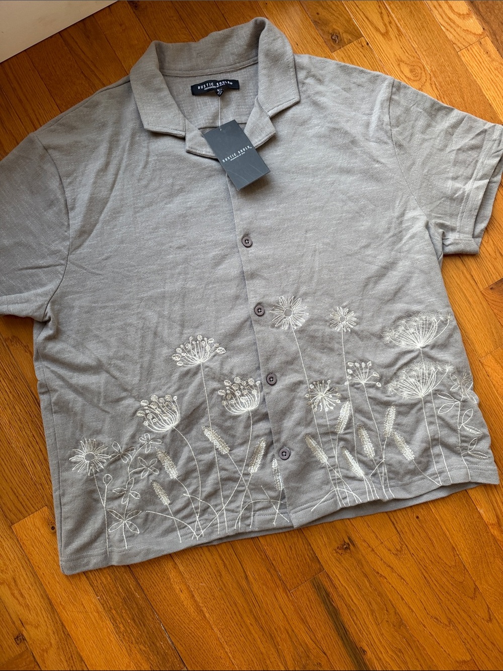 Embroidered Gray men’s shirt